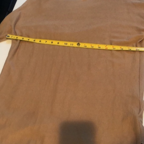 Micheal Kors size 1X tan long cashmere blend sweater,washed laid to dry - Picture 10 of 13